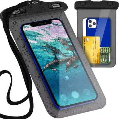 Afbeelding van Malatec Waterdichte telefoonhoes zwart