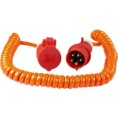 Afbeelding van AS Schwabe 70416 Stroom Verlengkabel 16 A Oranje, Rood 5.00 m H07BQ F 5G 1,5 mm² Spiraalkabel