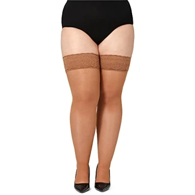 Afbeelding van Bellivalini Dames Hold Up Kousen 20 Denier licht glanzend elastisch Polyamide BLV GI 1126 Brons 4XL