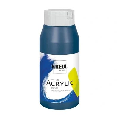 Image de KREUL 17037 Solo Goya Triton Peinture Acrylique Bleu Célin, Flacon de 750 ML, séchage Rapide et Mat, à Base d&#039;eau, qualité Studio, Bon Pouvoir Couvrant rendement