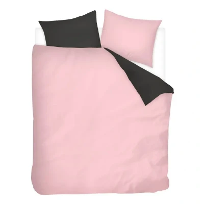Afbeelding van Snoozing Two Tone Dekbedovertrek Tweepersoons 200x200/220 cm + 2 kussenslopen 60x70 Roze/Antraciet