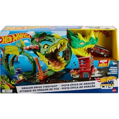 Afbeelding van Hot Wheels City Vuurspuwende Draak Racebaan