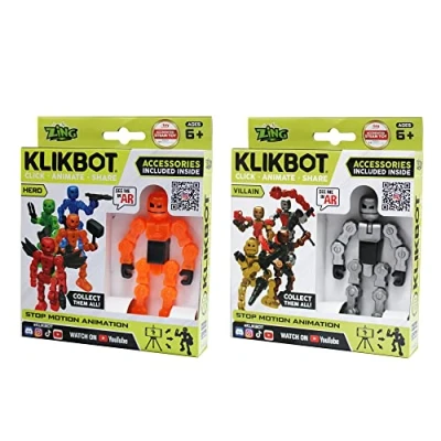 Afbeelding van Zing Klikbot Villian Hero &amp; Villain jaloezieën, meerkleurig, 2 stuks