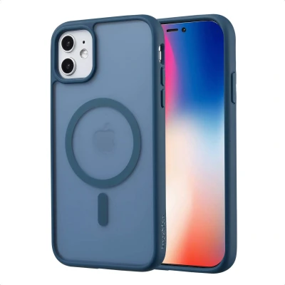 Afbeelding van imoshion Hoesje Geschikt voor iPhone 11 Color Guard Backcover MagSafe Donkerblauw