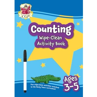 Afbeelding van CGP Reception Activity Books and Cards New Counting Wipe Clean Book for Ages 3 5 (with pen)