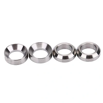 Afbeelding van 4 stuks M6 schijfschroefadapters, fietsrem afdichting titanium shim remaccessoires voor mountainbike fietsen (kleur: titanium)