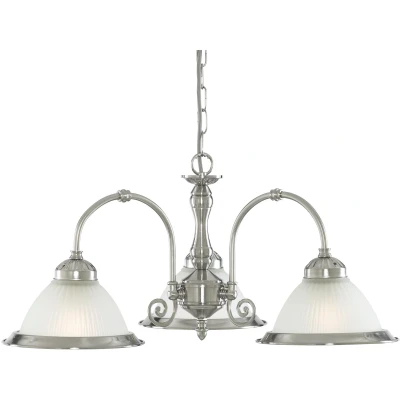 Afbeelding van Searchlight American Diner Hanglamp Ø 62 X 82 Cm Chroom