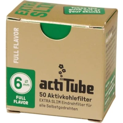 Afbeelding van actiTube Actieve koolstoffilter, extra fijn, goud, 6 mm, 50 stuks