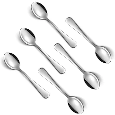 Afbeelding van Q&amp;A Set van 6 mini espressolepels roestvrij staal, 10,7 cm
