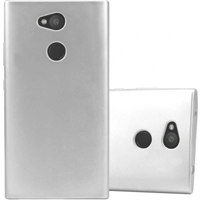 Afbeelding van Cadorabo Hoesje geschikt voor Sony Xperia L2 in METALLIC ZILVER Beschermhoes gemaakt van flexibel TPU silicone Case Cover