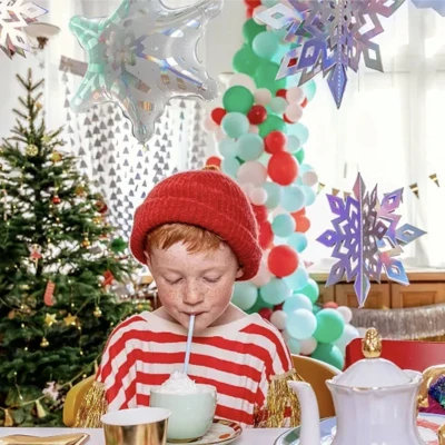 Afbeelding van Partydeco Kerst Folieballon Snowflake 64 x 66 cm