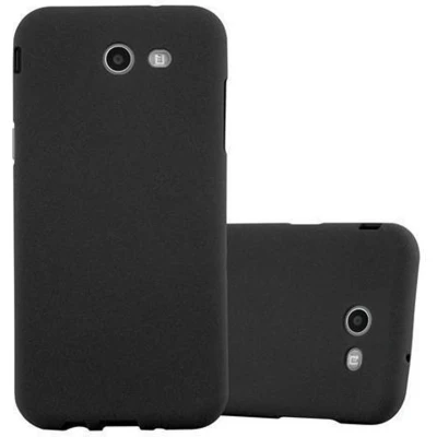 Afbeelding van Cadorabo Hoesje geschikt voor Samsung Galaxy J3 2017 US Version in FROST ZWART Beschermhoes gemaakt van flexibel TPU silicone Case Cover