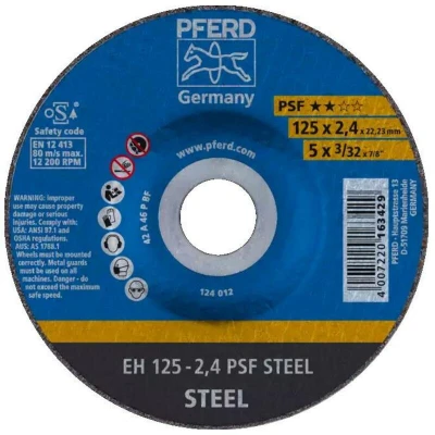 Image de PFERD 61720222 disque à tronçonner EH 125x2,4x22,23 mm ligne universelle continue PSF STEEL pour l&#039;acier