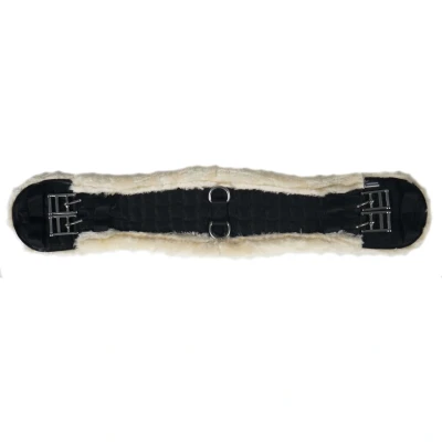 Afbeelding van Horka Singel Textiel Met Bont Zwart 50cm