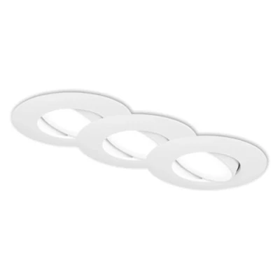 Afbeelding van BRILONER Inbouwlamp badkamer 7597036 Zwenkbaar Neutraal Wit 4000K IP65 waterstraal en stofbescherming Traploos dimbaar Set van 3 9 x 4,5 cm