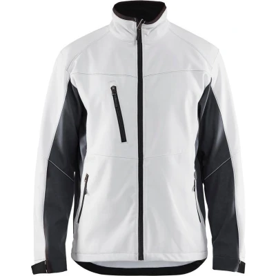 Afbeelding van Blaklader 4950 Softshell Werkjas Wit/Donkergrijs
