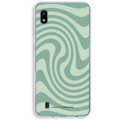 Afbeelding van Case Company® hoesje geschikt voor Samsung Galaxy A10 Swirl Groen Soft Cover Telefoonhoesje Bescherming aan alle Kanten en Schermrand