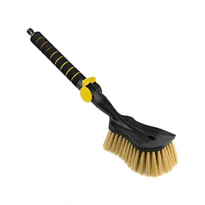 Afbeelding van ToM PaR Wasborstel, waterborstel, autowasborstel met wateraansluiting, snelsluiting voor waterventiel, zachte, fijne en delicate borstelharen, comfortabele handgreep, lengte: 54 cm