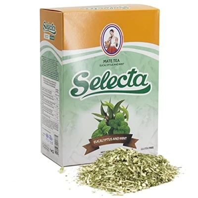 Afbeelding van 🌿Selecta Yerba Maté eucalyptus munt: 0,5 kg + geschenkmonster (50g) energie en tonicurdrank, rijk aan vitaminen antioxidanten, met cafeïne! Versnelt de stofwisseling.