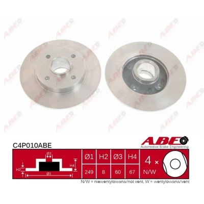 Afbeelding van ABE Remschijven C4P010ABE