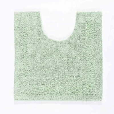 Afbeelding van Homescapes toiletmat saliegroen 50x55 cm gemaakt van 100% katoen