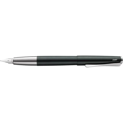 Afbeelding van Lamy GmbH Studio 069 vulpen van roestvrij staal met zwarte en groene lakafwerking gepolijste roestvrijstalen handgreep, zilveren stalen veer gepolijst, EF punt, 1 stuk (1 stuk)