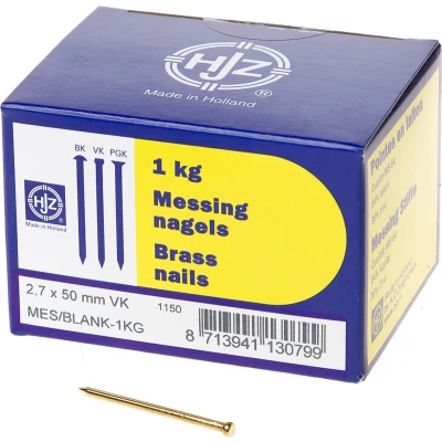 Afbeelding van Hjz Messing nagels verloren kop 2.7 x 50mm 1kg