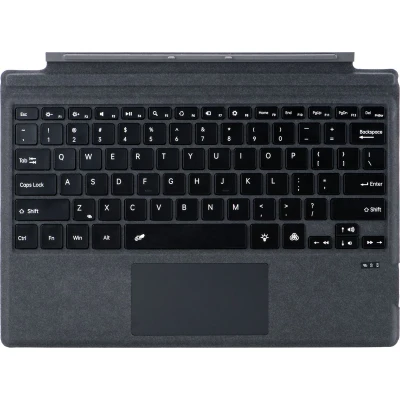 Afbeelding van Toetsenbord geschikt voor Microsoft Surface Pro 4/6/7 QWERTY Bluetooth Cover Met Touchpad en verlichting Zwart