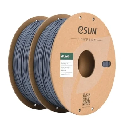 Afbeelding van eSUN PLA+ filament 1,75 mm, PLA+HS high speed 3D printerfilament, maatnauwkeurigheid +/ 0,03 spoel van 1 kg (2,2 lbs) Speedy (grijs 2 kg, 1,75)
