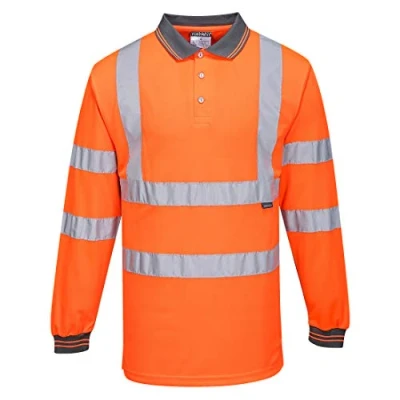 Afbeelding van Portwest Polo HV lange mouwen, kleur: oranje, maat: XXL, S277ORRXXL