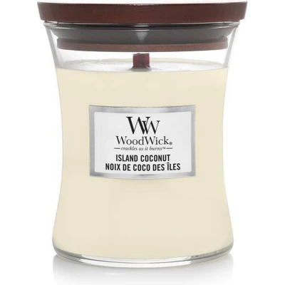 Afbeelding van Woodwick Medium Island Coconut Geurkaars, Maat: 275 g,