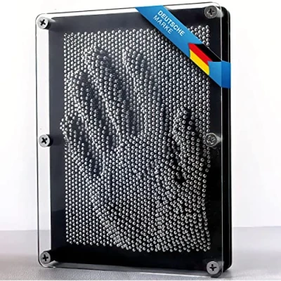 Afbeelding van 3D Pinart nagelbord, pindrukken, sculptuur, retro speelgoed, met metalen nagels, 20 x 15 cm