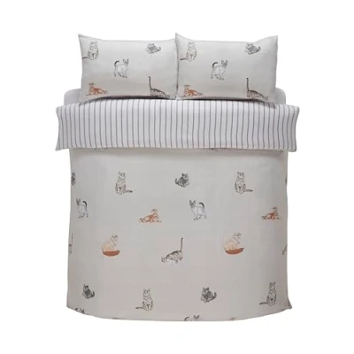 Afbeelding van So Soft dekbedovertrek Purrrfect microvezel 2 persoons 200x200 + 2st 50x75cm