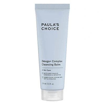 Afbeelding van Paula&#039;s Choice OMEGA+ COMPLEX Gezichtsreinigingsbalsem, verwijdert make up en onzuiverheid, rijke zachte reiniger voor hydraterende huid, met Omega 3, 6, 9, alle huidtypes, 103 ml