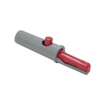 Afbeelding van GEÏSOLEERDE KROKODILLENKLEM, ROOD, VROUWELIJKE STEKKERBUS 4 mm MA 260SH (HM2611)