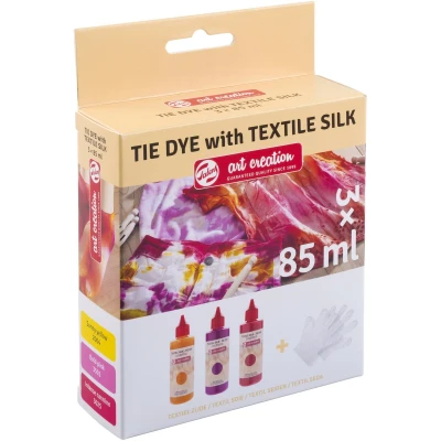 Afbeelding van Talens Art Creation Tie Dye Set 3x 85 Ml, Roze Textielverf
