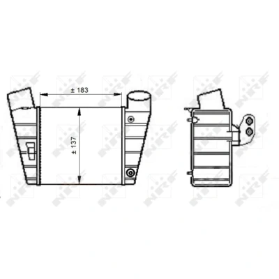 Afbeelding van NRF 30544 Intercooler AUDI: TT Coupe, A3 Hatchback, SEAT: Leon I Hatchback