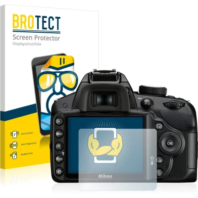Afbeelding van BROTECT Screenprotector voor Nikon D3200 Folie Beschermfolie transparant (2 Stuks)
