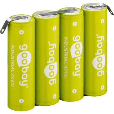 Afbeelding van Goobay 4x AA (Mignon) 2100 mAh soldeerlip (Z), nikkel metaalhydride batterij (NiMH), 4.8 V