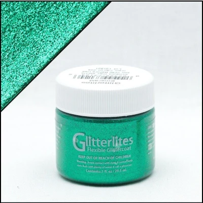 Afbeelding van Angelus Glitterlites 29,5 ml Glitter verf voor o.a. leer Emerald