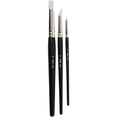 Image de Creotime pinceaux pointus Artist Linenoirs 3 pièces