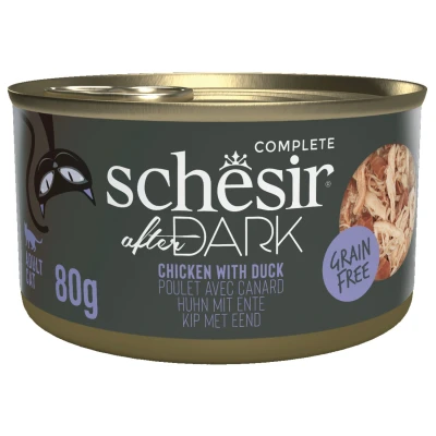 Afbeelding van Schesir After Dark 80 g Kattenvoer Kip&amp;Eend