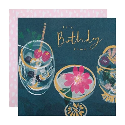 Afbeelding van Verjaardagskaart met opschrift &quot;General Hallmark&quot;, elegant cocktaildesign
