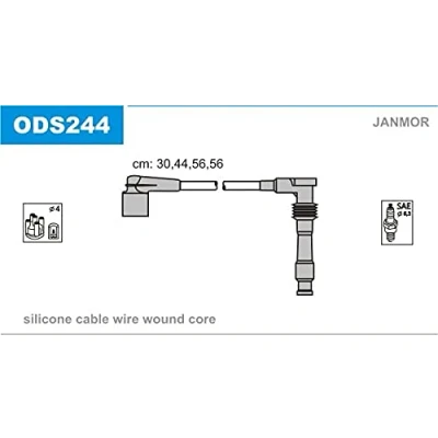 Afbeelding van JANMOR ODS244 Bougiekabelset OPEL: Astra F Convertible, Saloon, Caravan