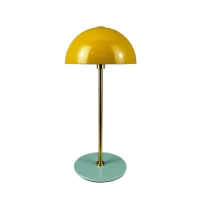 Afbeelding van Dyberg Larsen LED tafellamp Along, curry, hoogte 20 cm