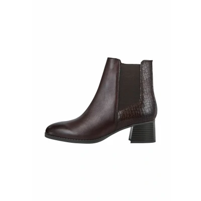 Afbeelding van Marco Tozzi Chelsea Korte laarzen, Dames, Maat: 36, Mocca comb Leer/ synthetisch