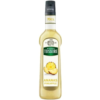 Afbeelding van Mathieu Teisseire Ananassiroop, voor dranken, cocktails met of zonder alcohol, bier, thee, milkshakes, shakes, fles van 70 cl