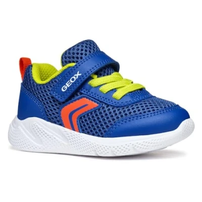 Image de Geox B SPRINTYE Boy C Chaussures pour bébé/enfant, Bleu roi/rouge, 21 EU, EU