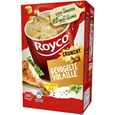 Afbeelding van Royco Minute Soup gevogelte met croutons, pak van 20 zakjes soep