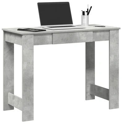 Afbeelding van vidaXL Bureau 100x45x75 cm bewerkt hout betongrijs